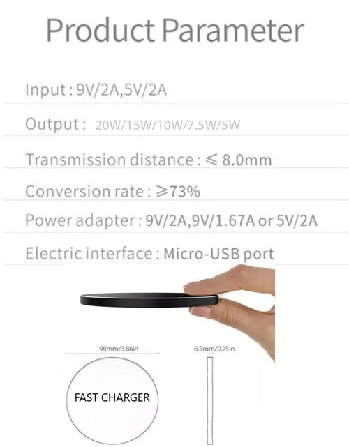 Load image into Gallery viewer, 20W Wireless Charger Fast Charge Pad For Samsung iPhone XS Max X XR 12 13 Pro
