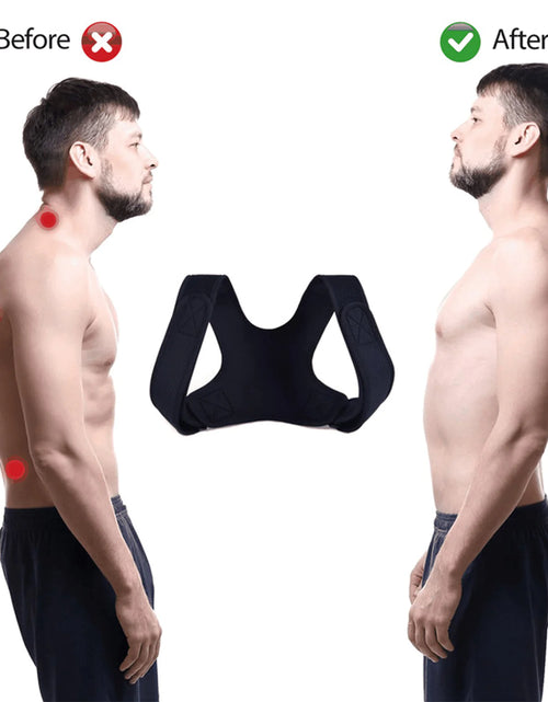 Load image into Gallery viewer, Adjustable Posture Corrector Back Shoulder Support Correct Brace Belt Men Women
