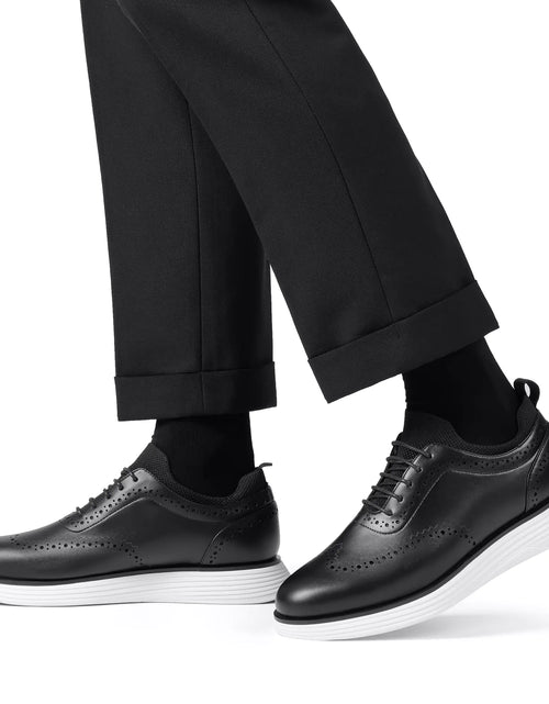 Load image into Gallery viewer, Bruno Marc Men&#39;s MaxFlex Dress Sneakers Oxfords Casual Wingtip Brogue Shoes 8 Black
