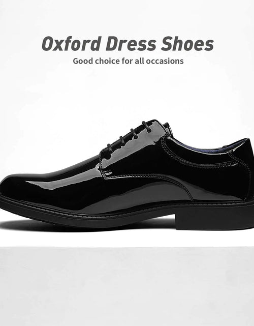 Load image into Gallery viewer, Bruno Marc Men&#39;s Dress Oxford Shoes Classic Lace Up Formal Shoes 8.5 Black Pat
