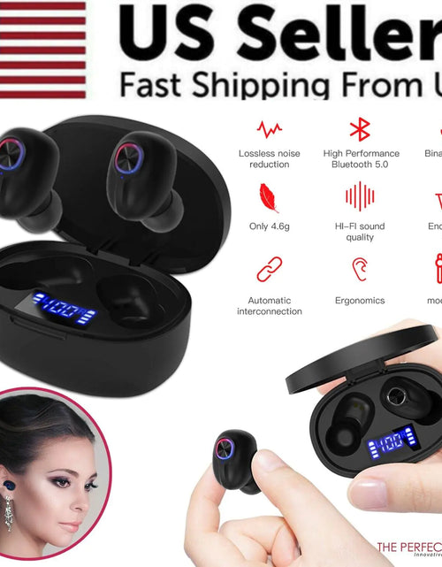 Load image into Gallery viewer, TWS Bluetooth Earbuds Waterproof Bluetooth 5.1 Headset Noise Cancelling Wireless
