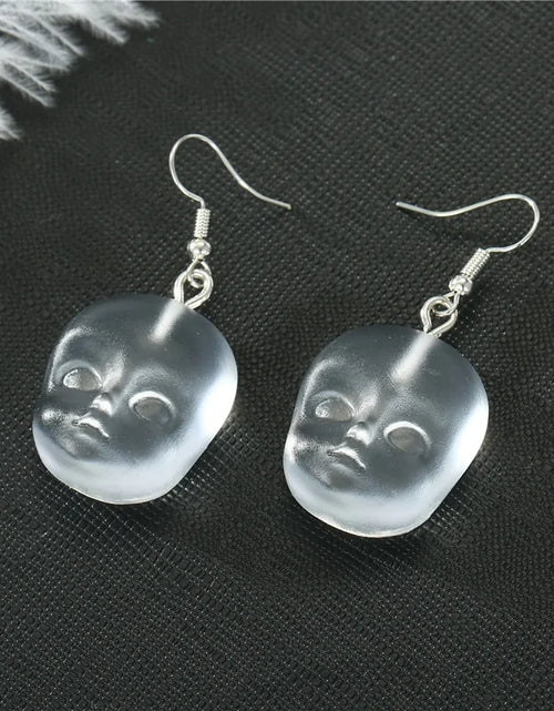 Load image into Gallery viewer, Handmade Angel Face Resin Dangle Earrings: Creative Jewelry Gift
