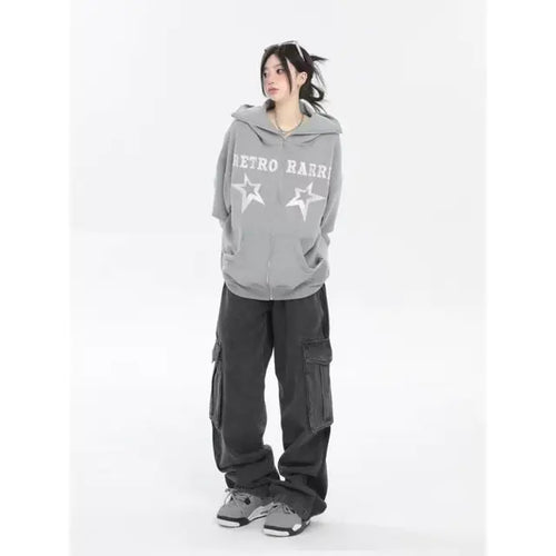 Load image into Gallery viewer, &quot;Y2K Zip-Up Sweatshirt Women&#39;s Hoodie Streetwear
