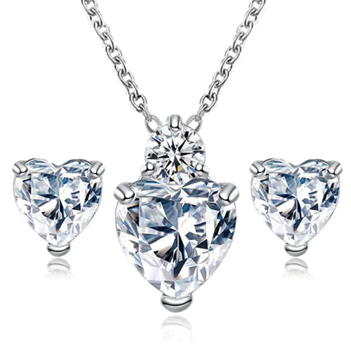 Load image into Gallery viewer, Heart Crystal Jewelry Set
