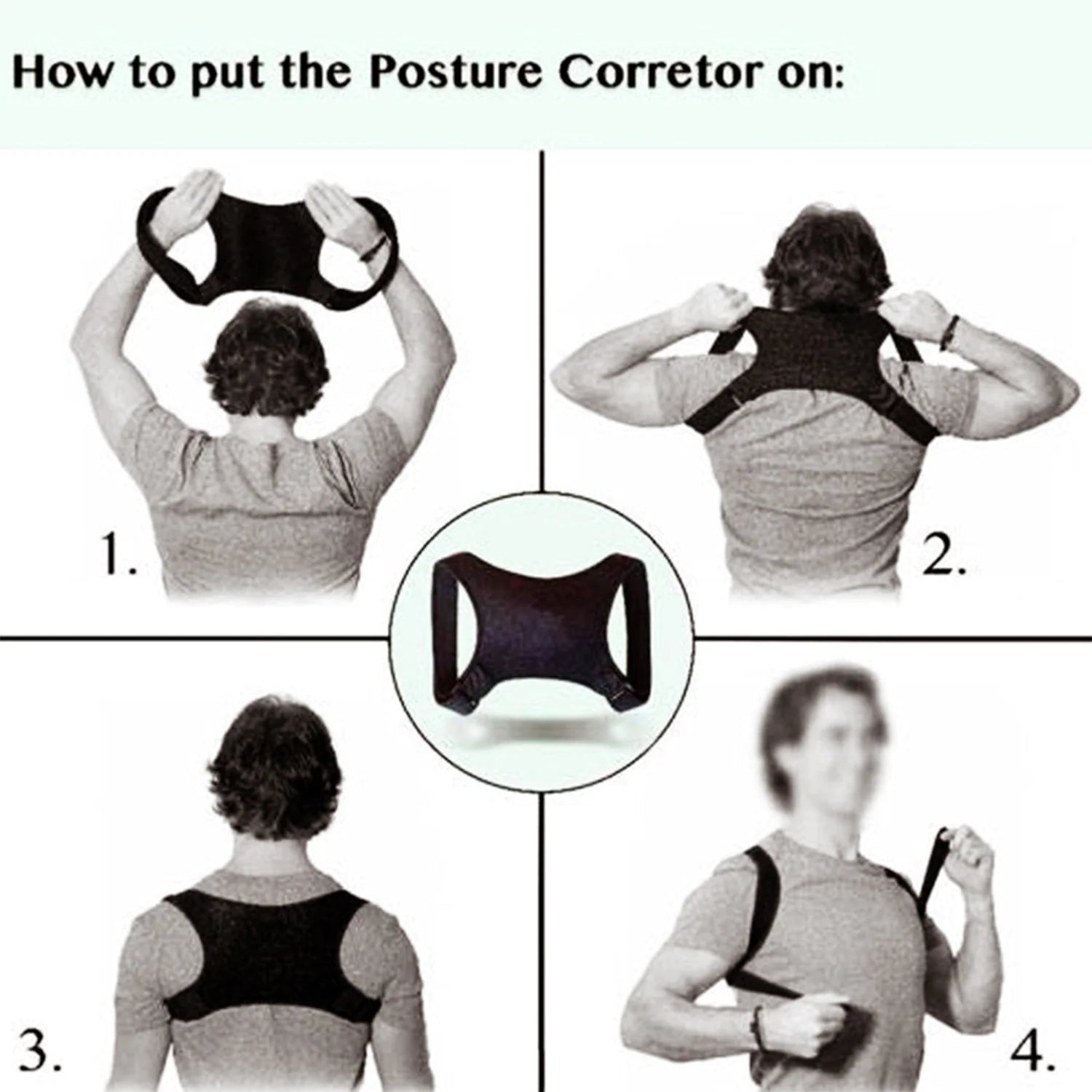 Adjustable Posture Corrector Back Shoulder Support Correct Brace Belt Men Women