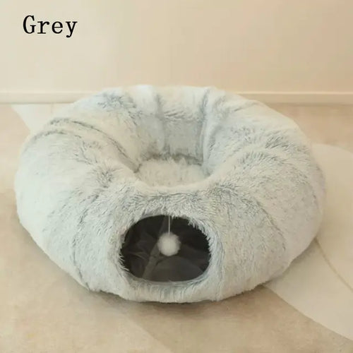 Load image into Gallery viewer, 2 In 1 Round Tunnel Cat Beds
