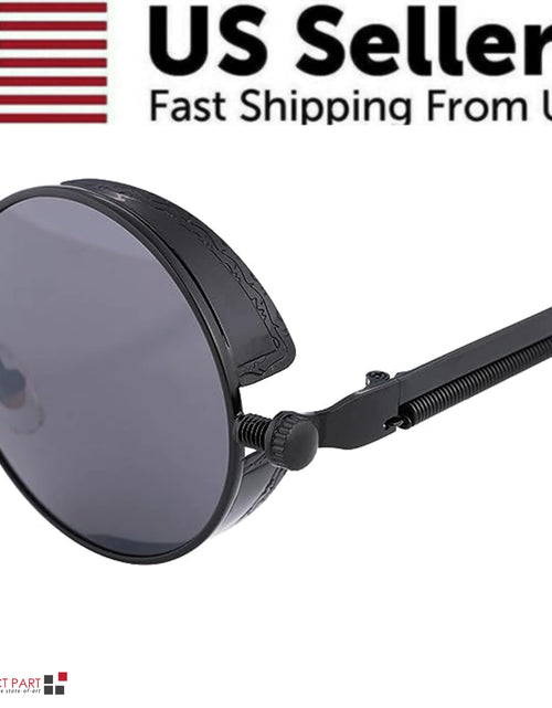 Load image into Gallery viewer, Retro Round Polarized Sunglasses Men Women Vintage Gothic Steampunk Glasses
