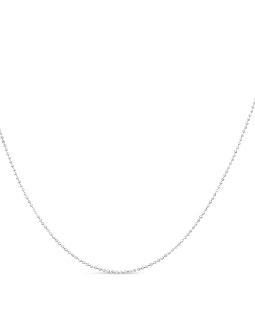 Load image into Gallery viewer, .925 Sterling Silver 0.7mm Slim and Dainty Unisex 18&quot; Inch Ball Bead Chain Necklace
