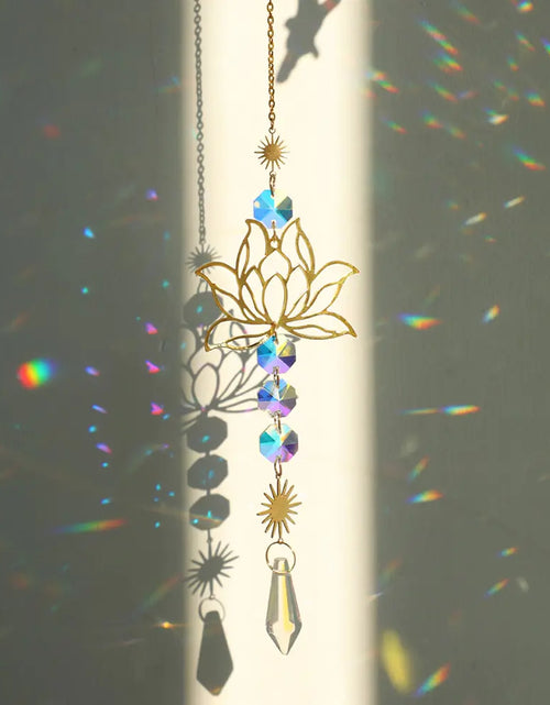 Load image into Gallery viewer, Suncatcher Crystal Sun and Moon Crystals Prism
