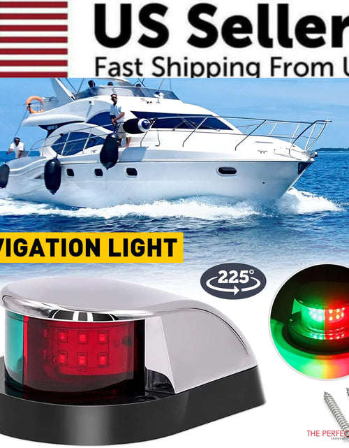 Load image into Gallery viewer, Waterproof Boat Navigation Light LED Bow Marine Front Pontoon Lamp Red Green 12V
