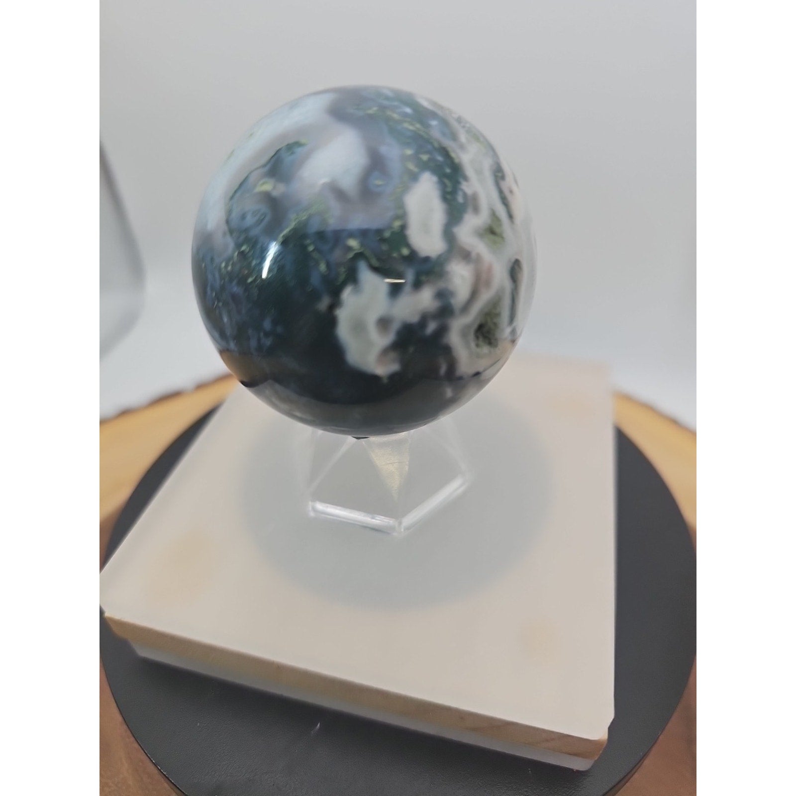 Moss Agate Sphere 243g 56mm