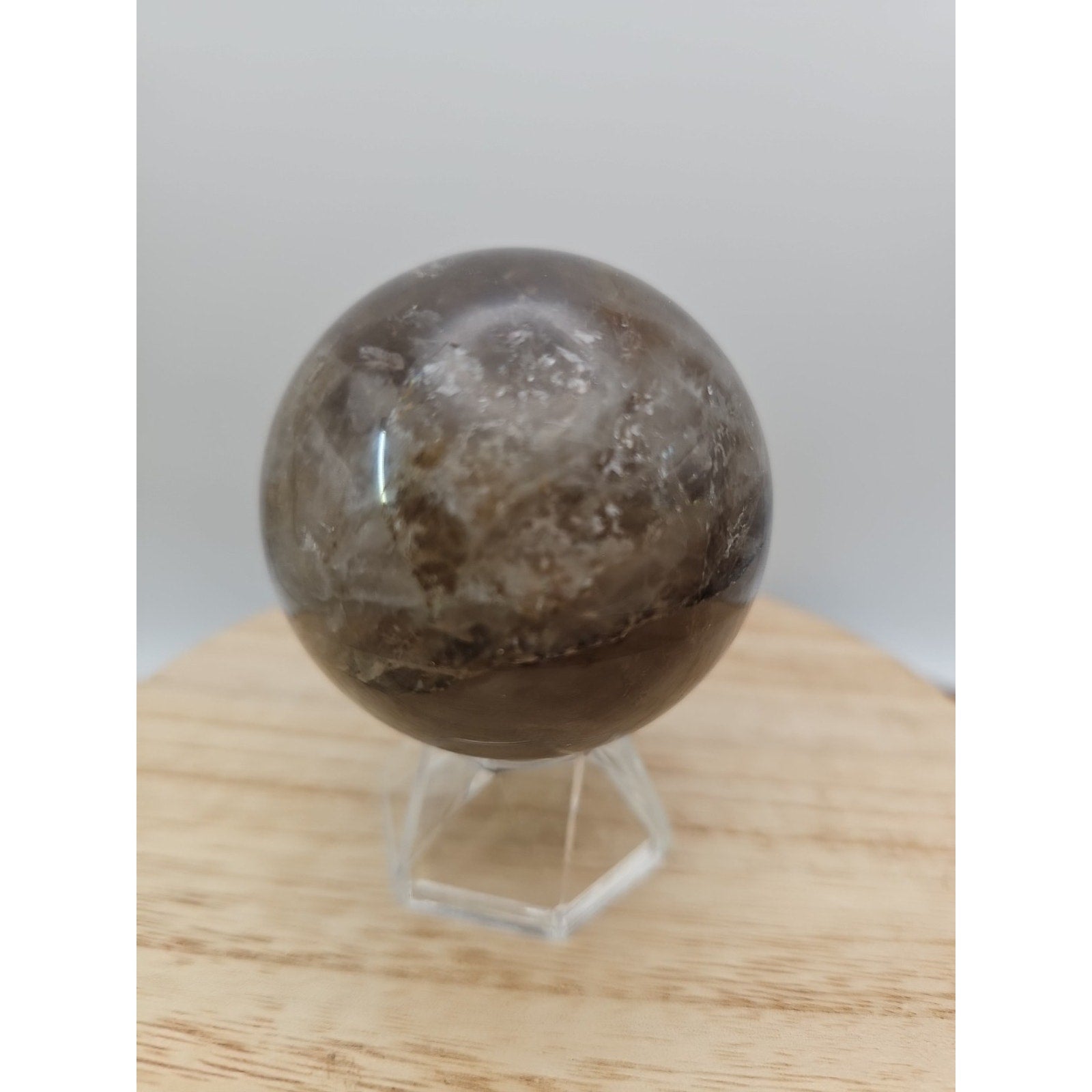 Smoky quartz sphere 60mm 260grams
