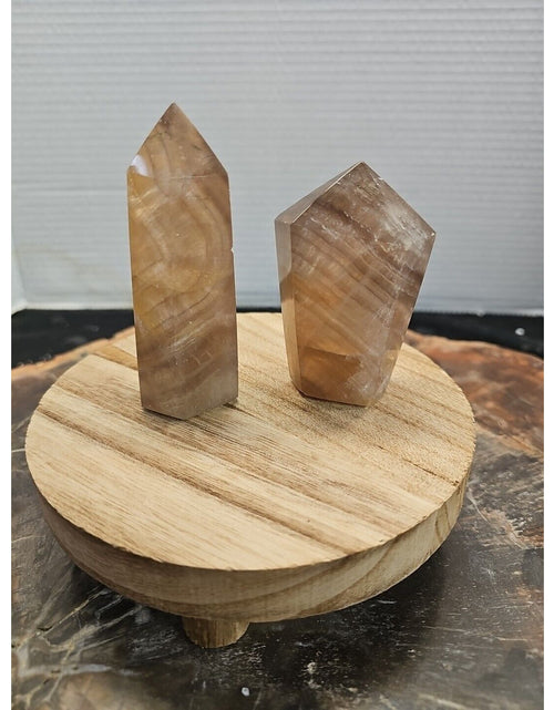 Load image into Gallery viewer, 2Pcs Natural Rainbow Fluorite Quartz Crystal Point Tower Polished Healing
