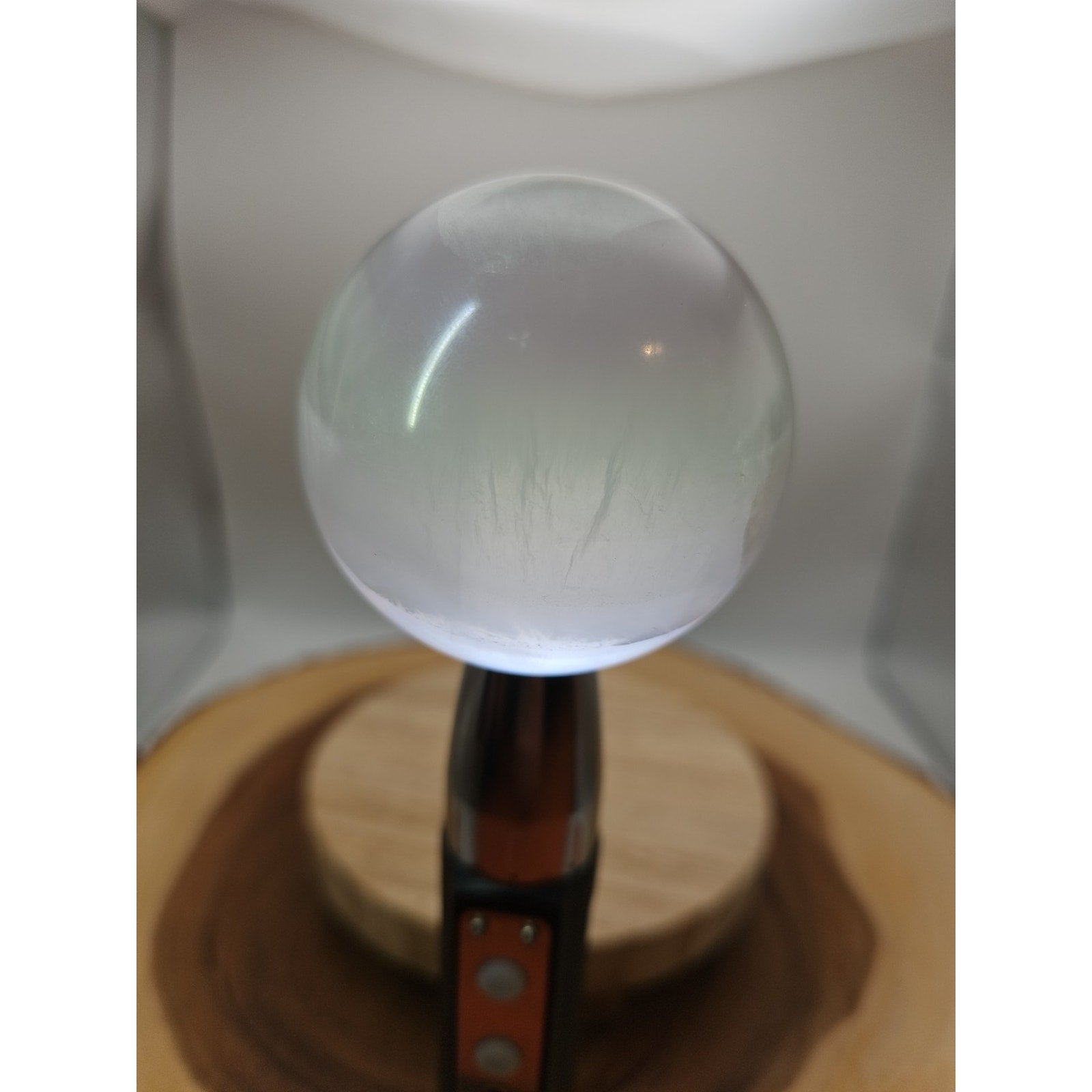 1.17lb Natural Rainbow Fluorite Quartz Crystal Sphere Ball Polished