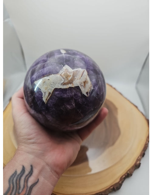 Load image into Gallery viewer, 5.6LB Natural Dream Amethyst Sphere Quartz Crystal Ball
