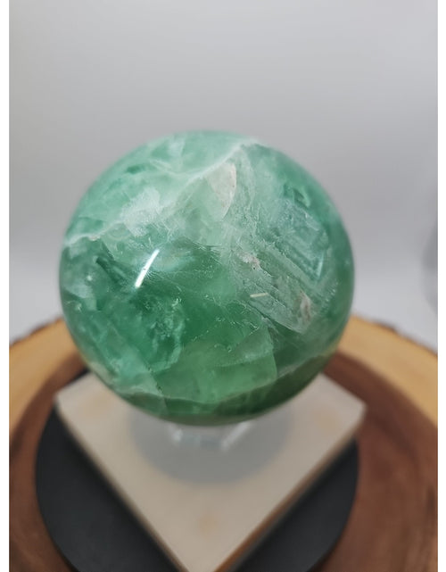 Load image into Gallery viewer, 2.84Natural Rainbow Fluorite Quartz Crystal Sphere Ball Polished Healing

