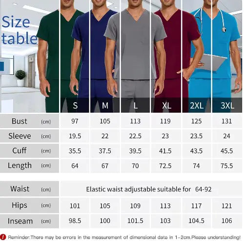 Load image into Gallery viewer, Men&#39;s V-Neck Medical Uniform
