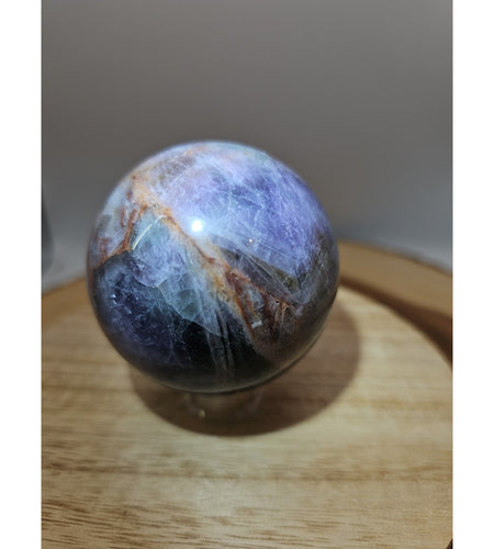 Chevron Amethyst Sphere 335gram 65mm