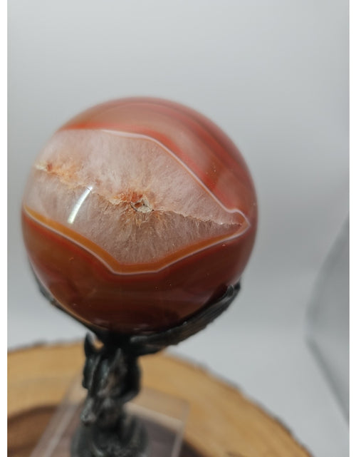 Load image into Gallery viewer, 1.3lb 75mm Carnelian Quartz W/Dragon Stand
