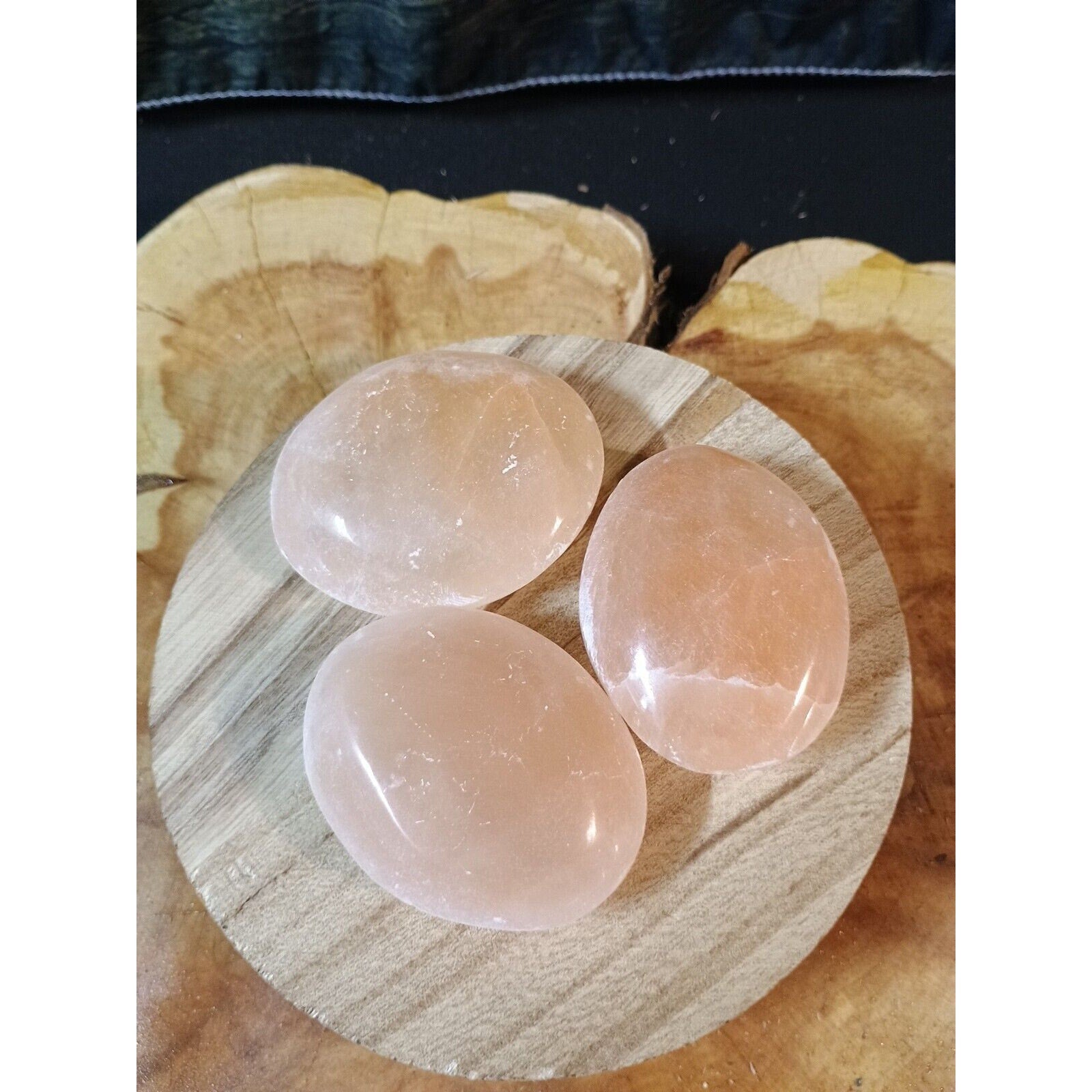 1 Each Oval Shape Peach Palmstone