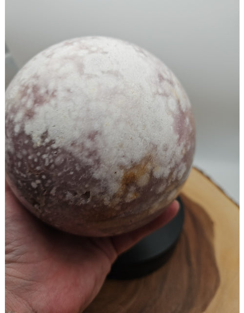 Load image into Gallery viewer, 6.55lbs Natural Cherry Blossom Agate Sphere Quartz Crystal Ball
