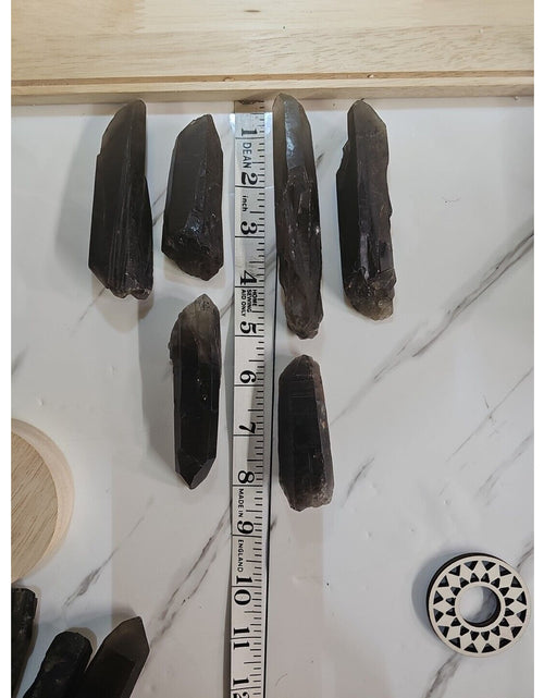 Load image into Gallery viewer, 6Pcs Natural Dark Smokey Quartz Crystal Points Rough Stone Wholesale Lot
