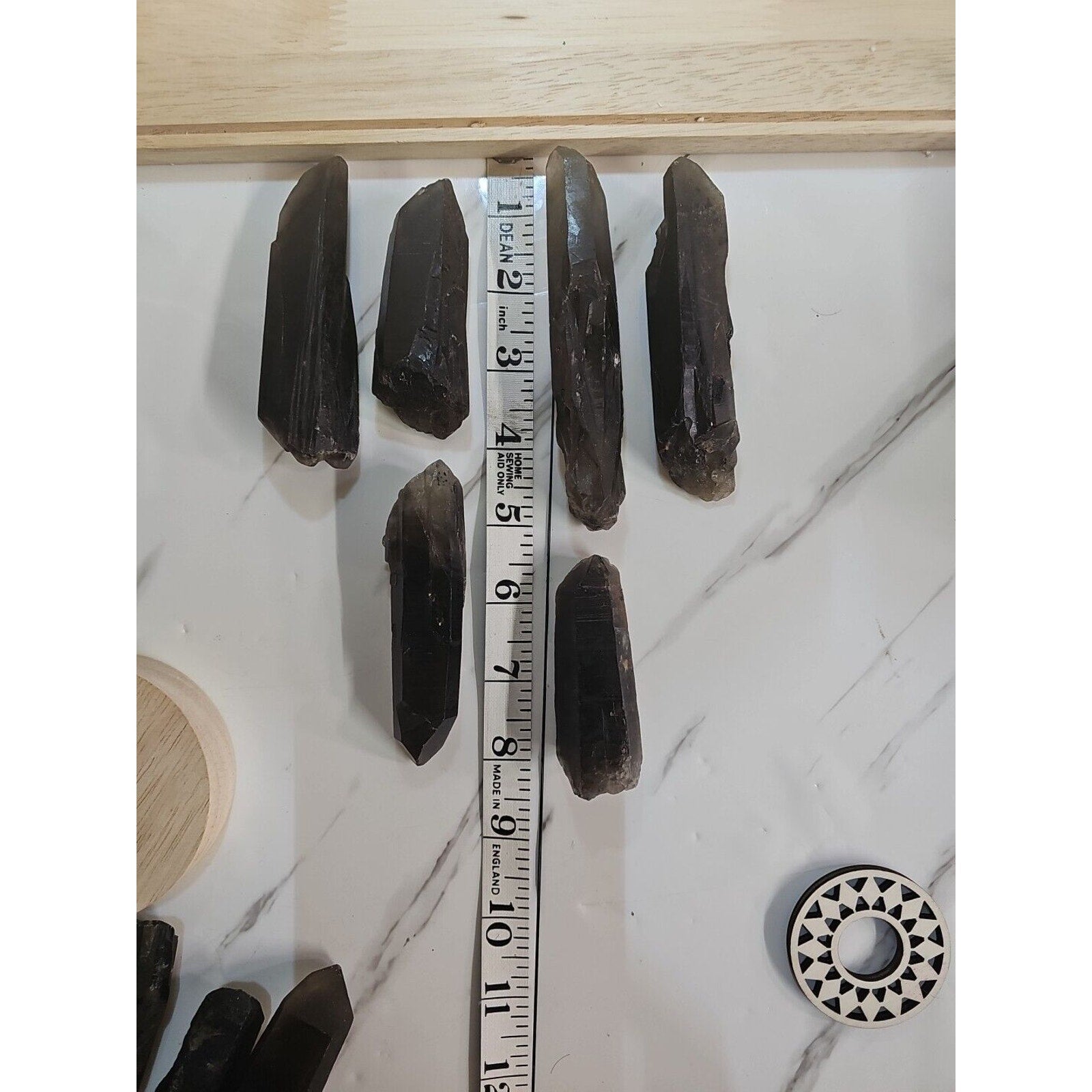 6Pcs Natural Dark Smokey Quartz Crystal Points Rough Stone Wholesale Lot