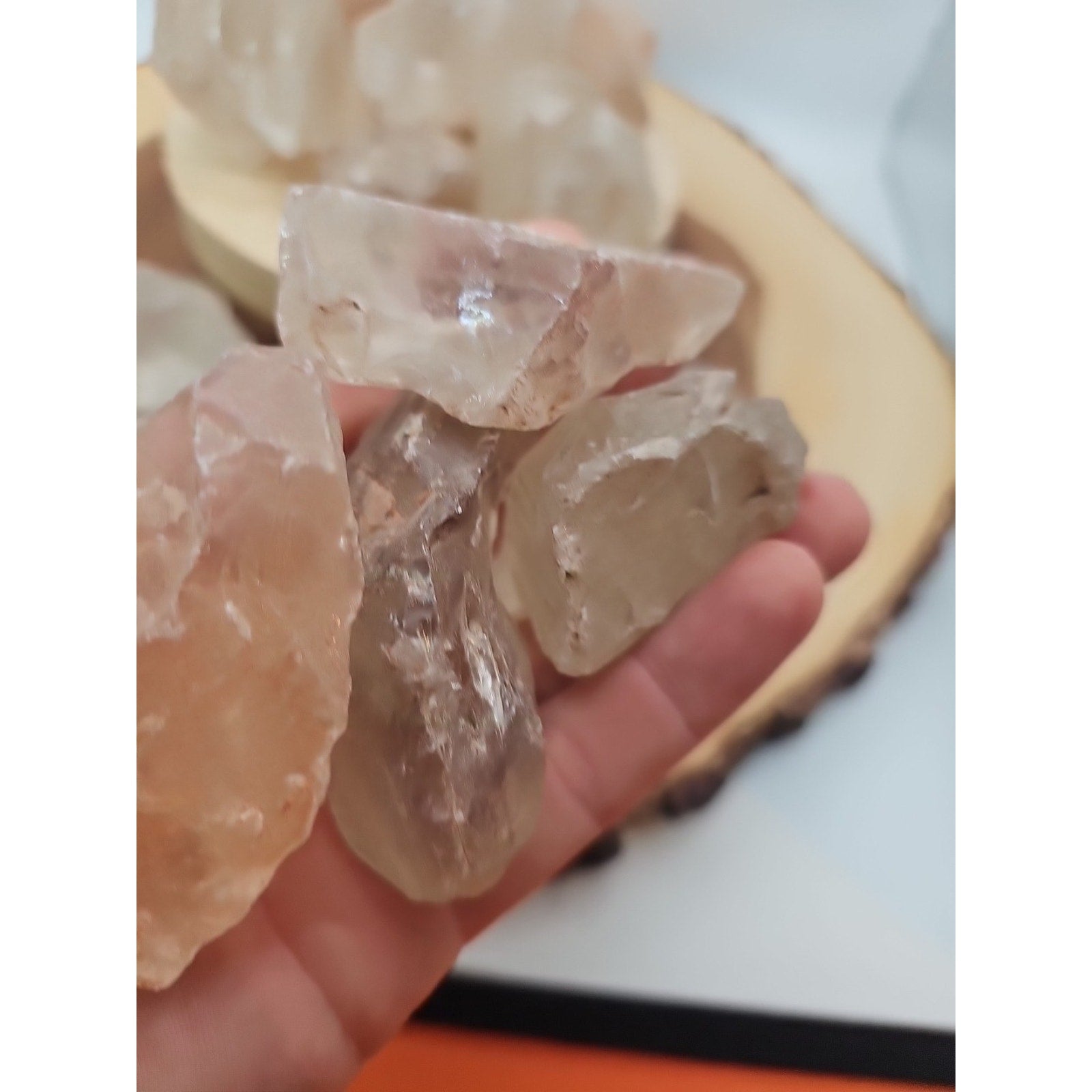 1lb Natural Raw Clear White Quartz Crystal Original Healing 5pcs Avg