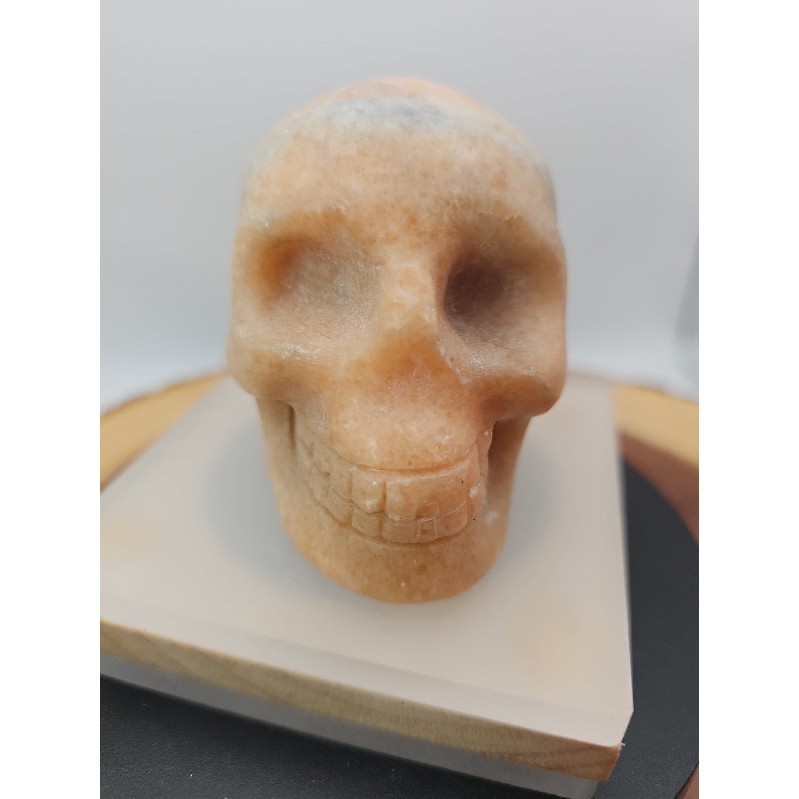 1.24lb Natural Jasper Calcite Skulls Crystal Carving Mixed Stones Healing