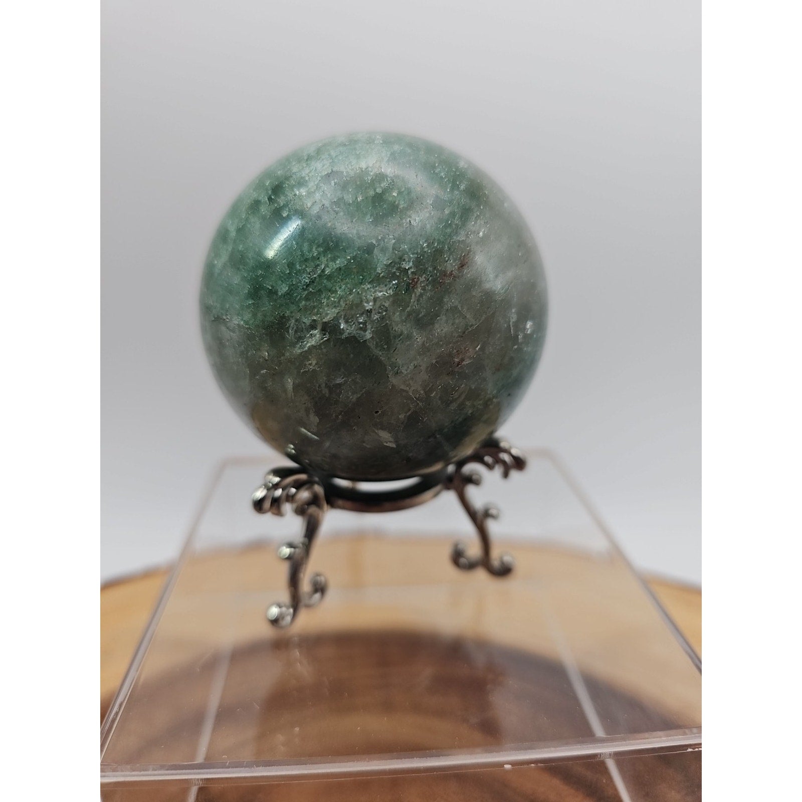 Green Strawberry Quartz 62mm .73lb W/stand