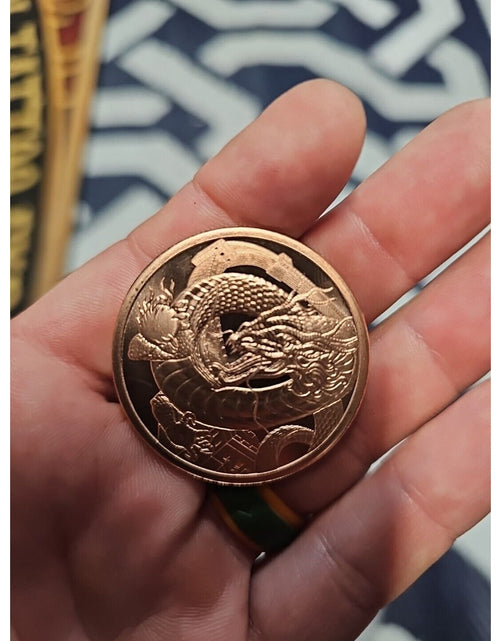 Load image into Gallery viewer, CHINESE DRAGON ~ WORLD OF THE DRAGONS ~ 1 OZ. PURE COPPER ROUND ~
