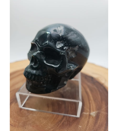Moss Agate Skull 1.37lb