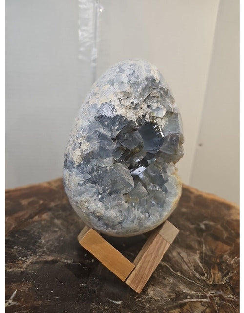 Load image into Gallery viewer, 4.61lbs Natural Baby Blue Celestite Quartz Crystal Geode Cluster Points Brazil
