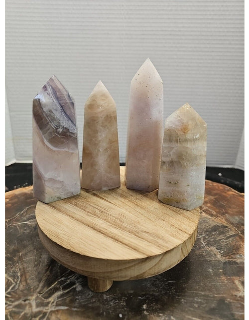 Load image into Gallery viewer, 4Pcs Natural Rainbow Fluorite Quartz Crystal Point Tower Polished Healing
