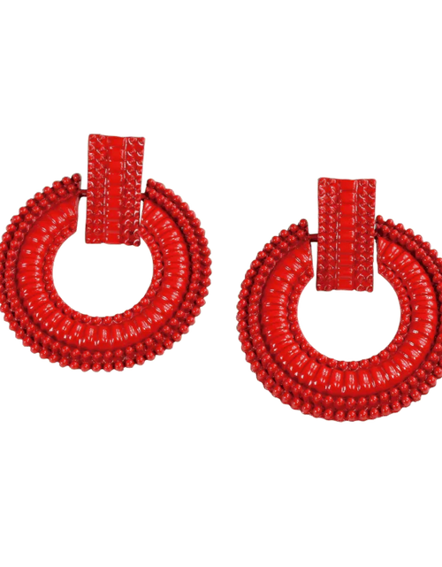 Load image into Gallery viewer, Petra -Red Earrings
