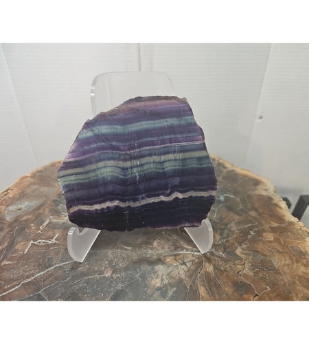 380G Natural beautiful Rainbow Fluorite Crystal flake original stone specimen