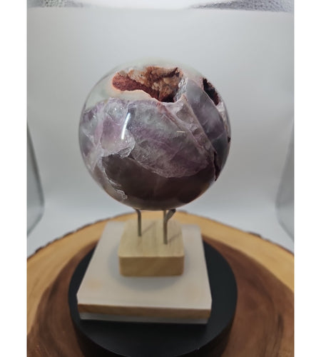 Rainbow Fluorite Quartz Crystal Sphere - Polished Healing