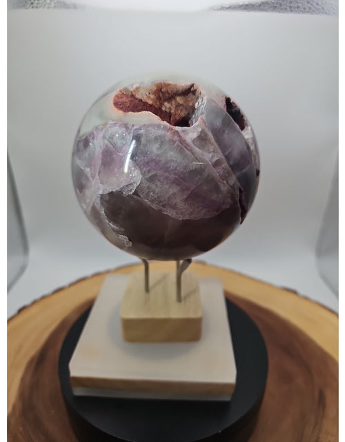 Load image into Gallery viewer, Rainbow Fluorite Quartz Crystal Sphere - Polished Healing
