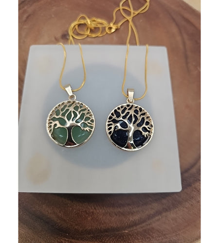 1 Pair Natural Quartz Crystal Necklaces 16in