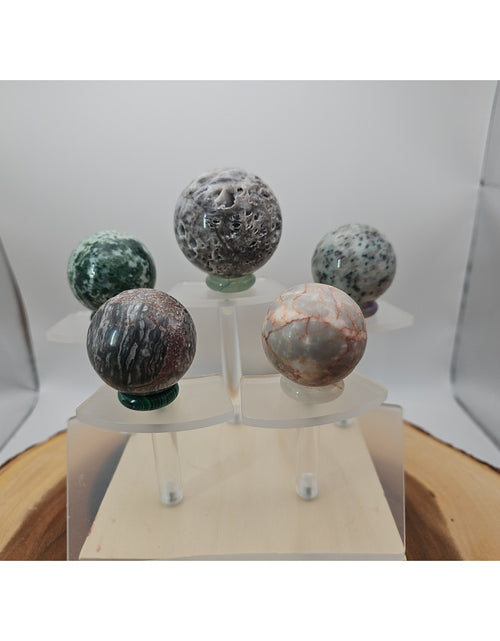 Load image into Gallery viewer, Ocean Jasper Sphere W/stand

