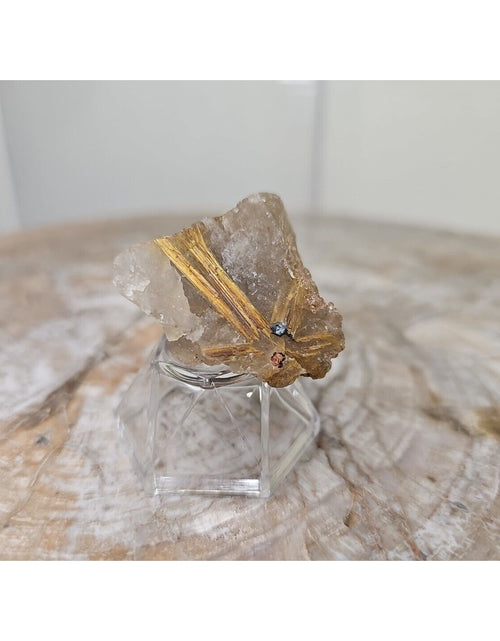 Load image into Gallery viewer, RARE NATURAL Golden Hair Rutilated Quartz Crystal Specimen
