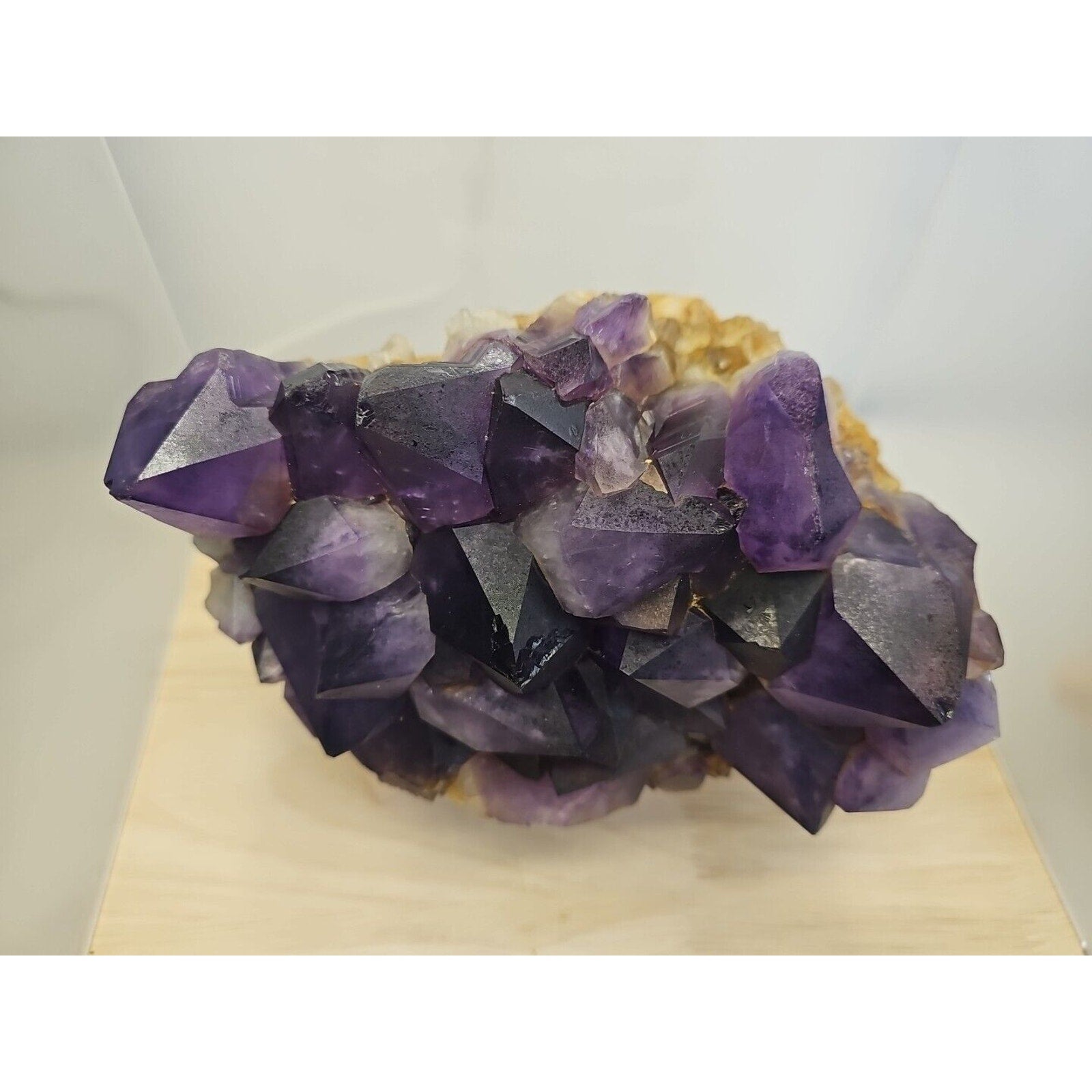 Large Crystal cluster natural amethyst geode quartz 8.2lb Point Crystal