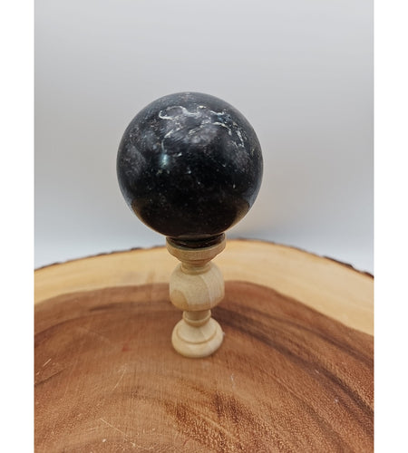 Arfvedsonite Garnet Sphere 276g With Stand