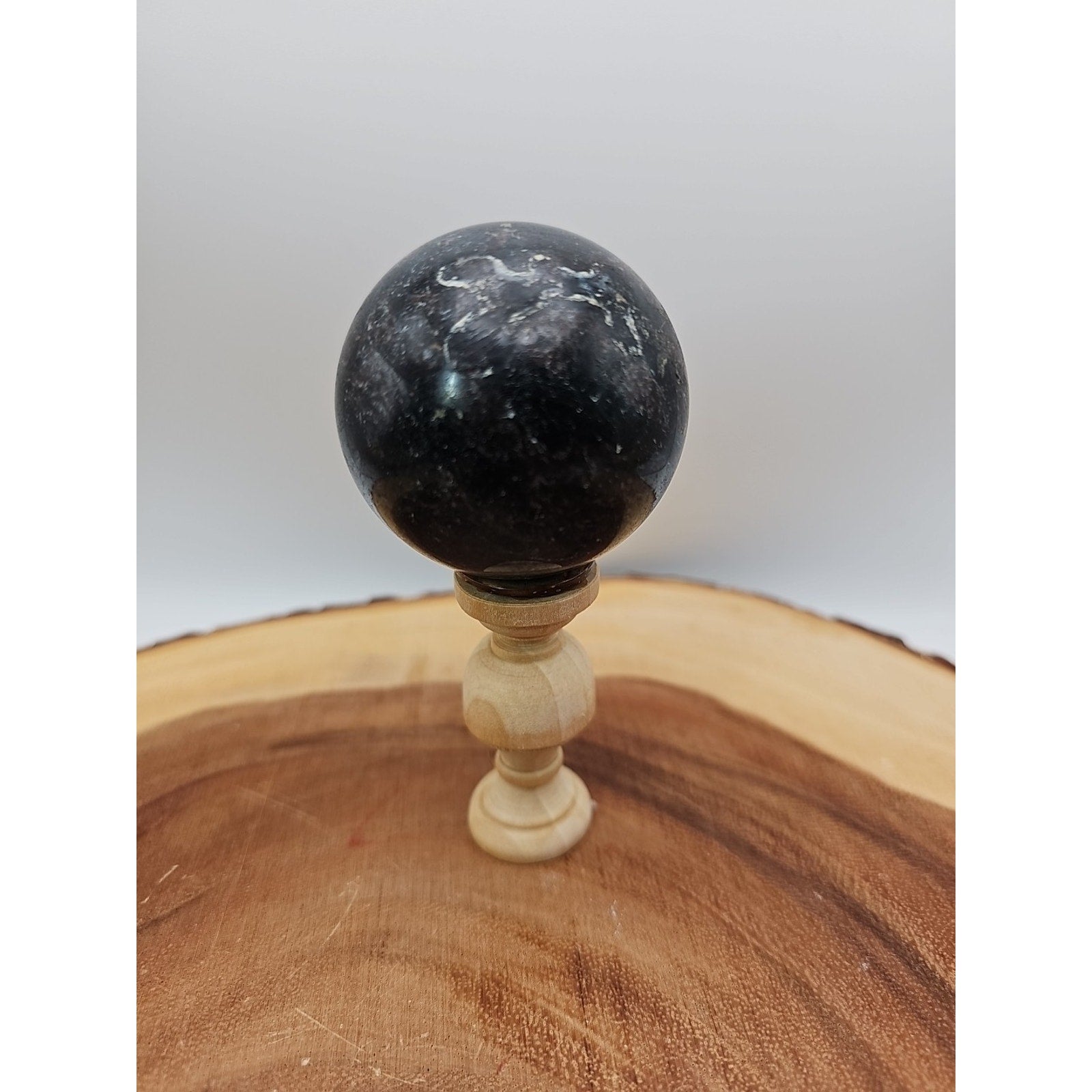 Arfvedsonite Garnet Sphere 276g With Stand
