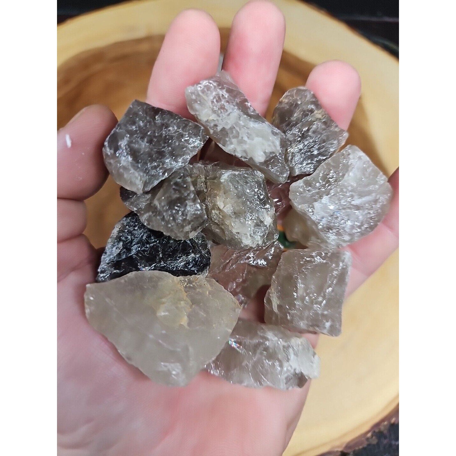 Smoky Quartz Crystal .75lbs 18pcs