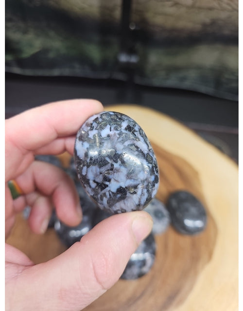 Load image into Gallery viewer, 5Pcs Natural Polychrome Merlinite Gabbro Crystal Palm Stone
