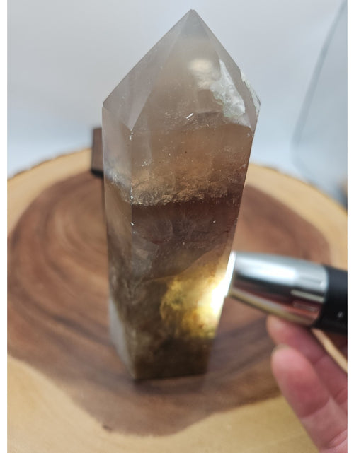 Load image into Gallery viewer, 1.95lb Fluorite Quartz Crystal Point W/Stand
