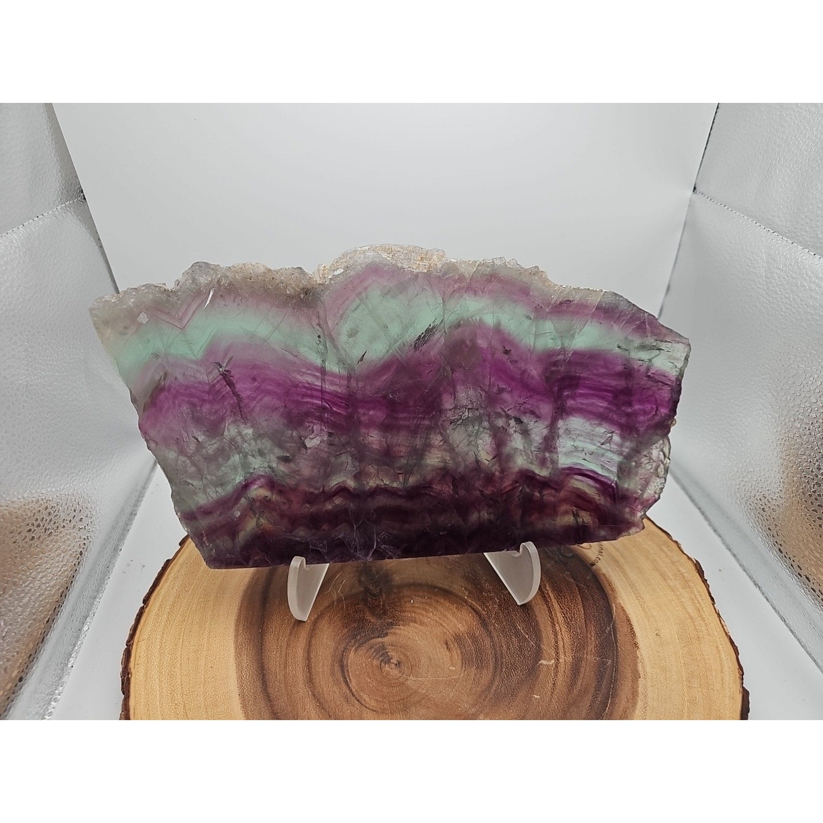 5.7LB Natural color fluorite section quartz crystalsheetlarge mineralgemstone-