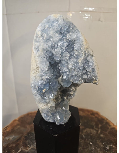 Load image into Gallery viewer, 4.90lbs Natural Baby Blue Celestite Quartz Crystal Geode Cluster Points Brazil
