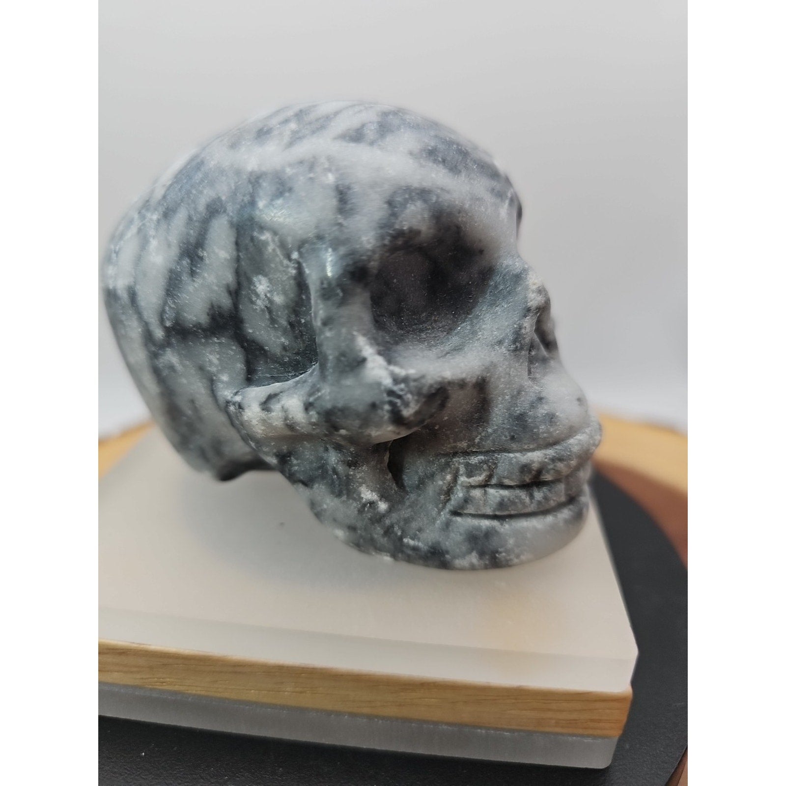 1.20lb Natural Jasper Calcite Skulls Crystal Carving Mixed Stones Healing